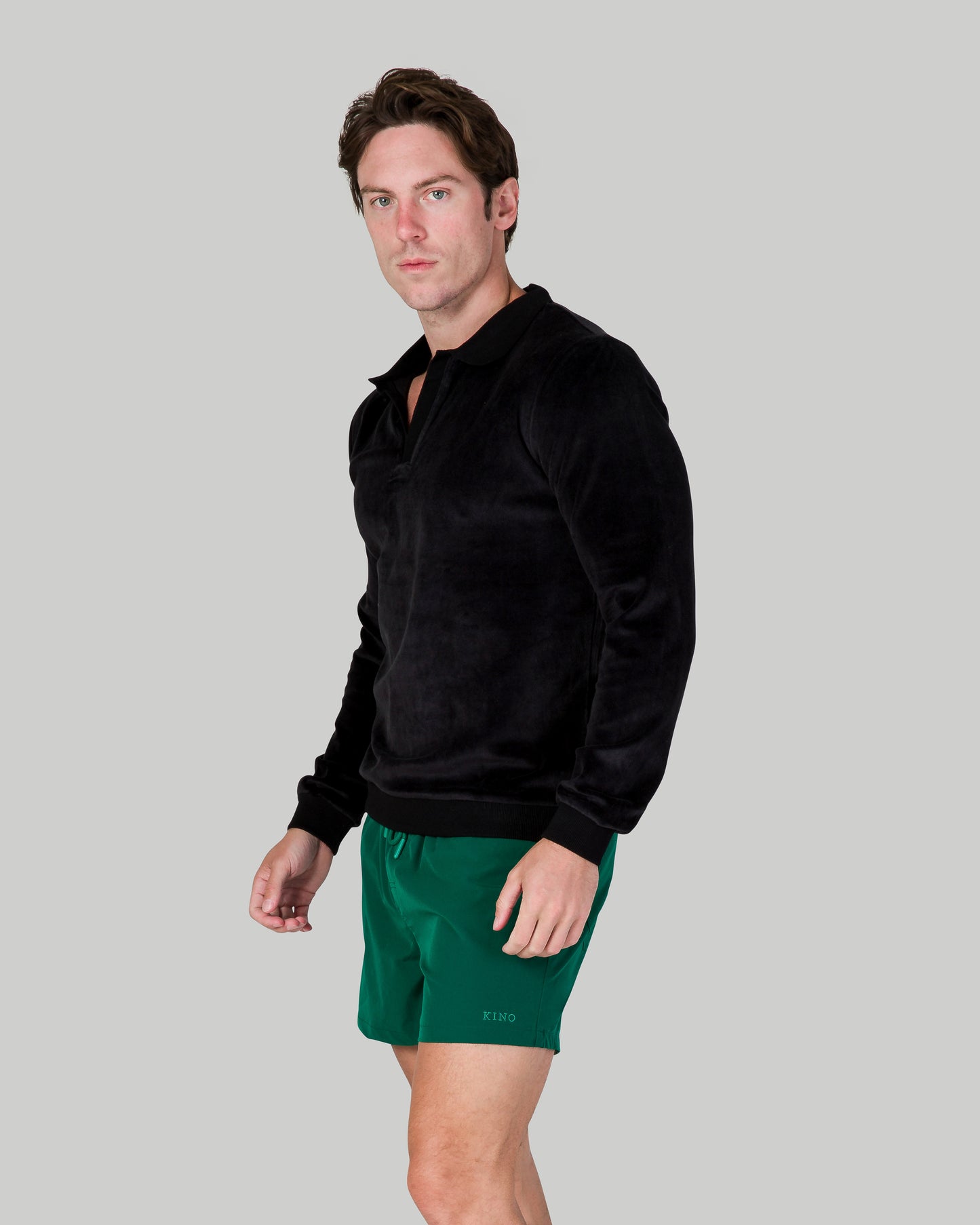Super Soft Long Sleeve Polo - Black