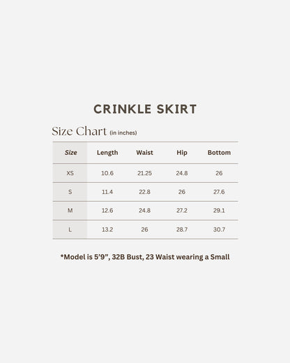 Crinkle Skirt - Black