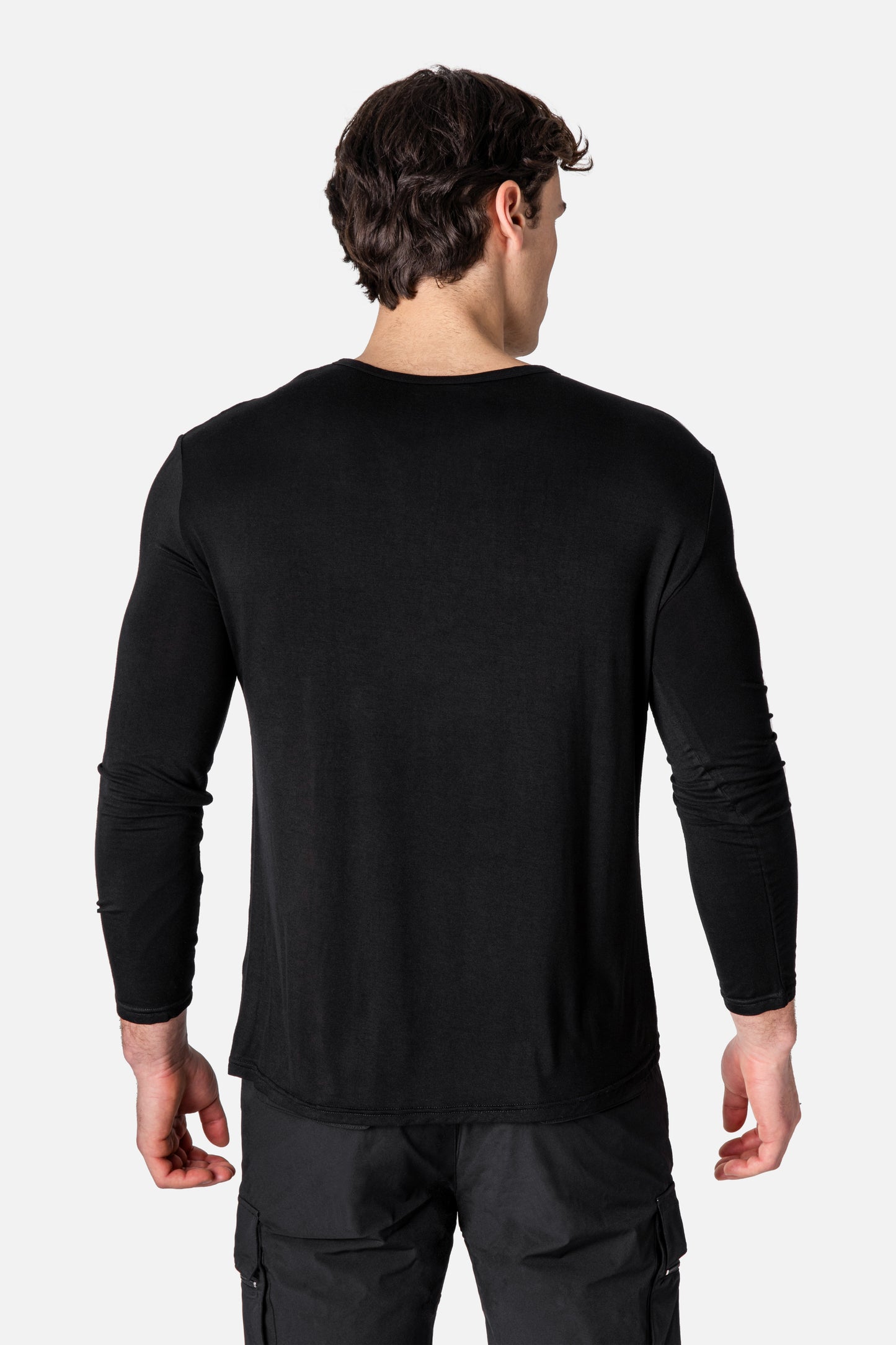 Bamboo Henley L/S (Black)