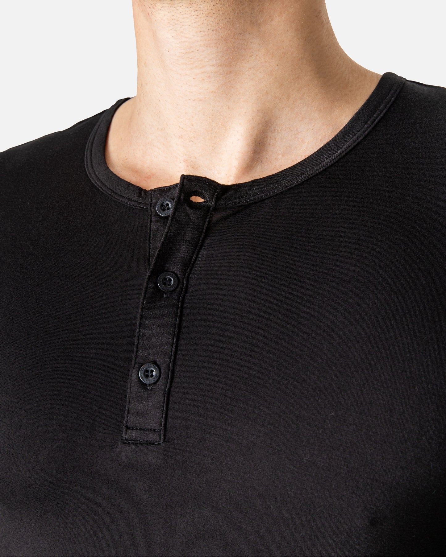 Bamboo Henley L/S (Black)