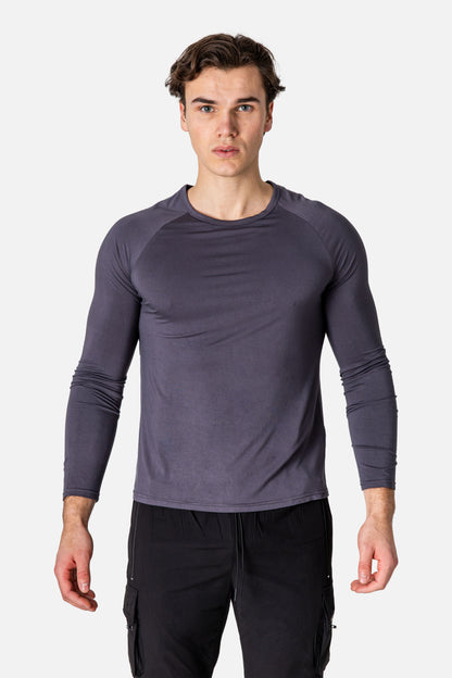 Bamboo Raglan L/S (Charcoal)