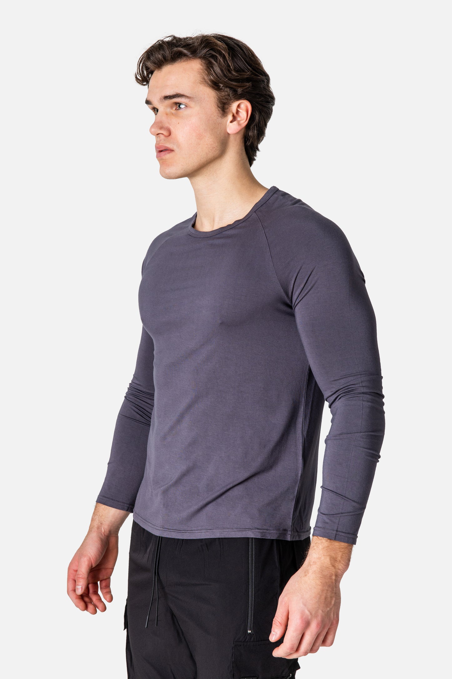 Bamboo Raglan L/S (Charcoal)