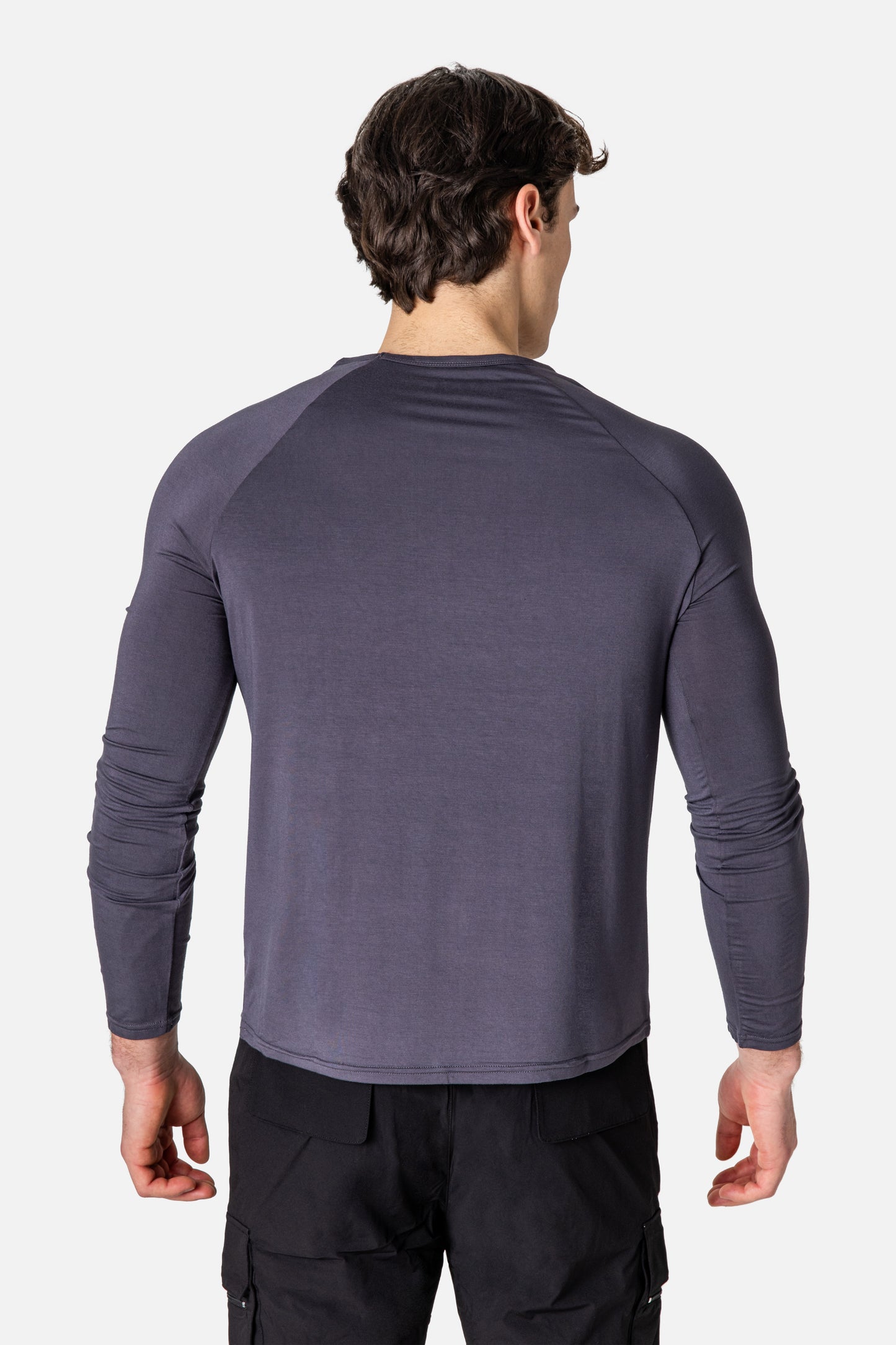 Bamboo Raglan L/S (Charcoal)