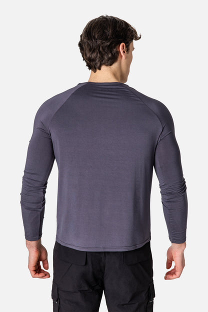 Bamboo Raglan L/S (Charcoal)