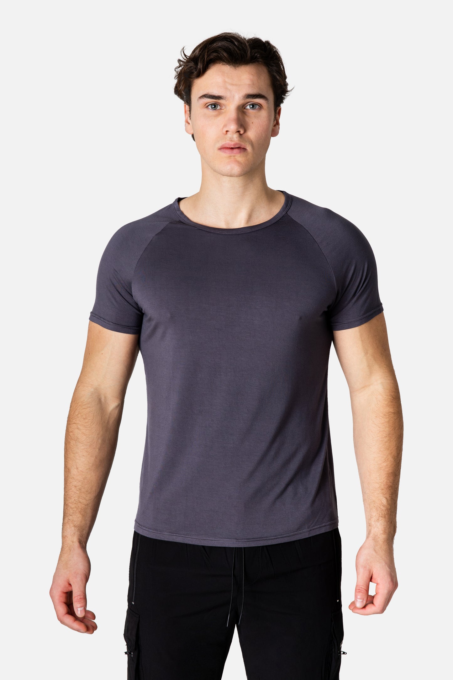 Bamboo Raglan Tee (Charcoal)