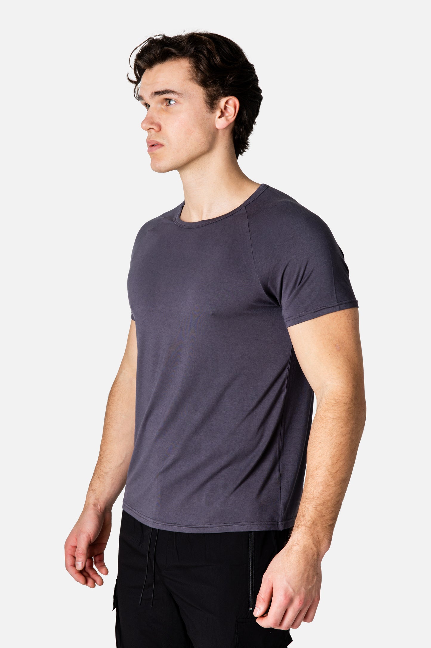 Bamboo Raglan Tee (Charcoal)