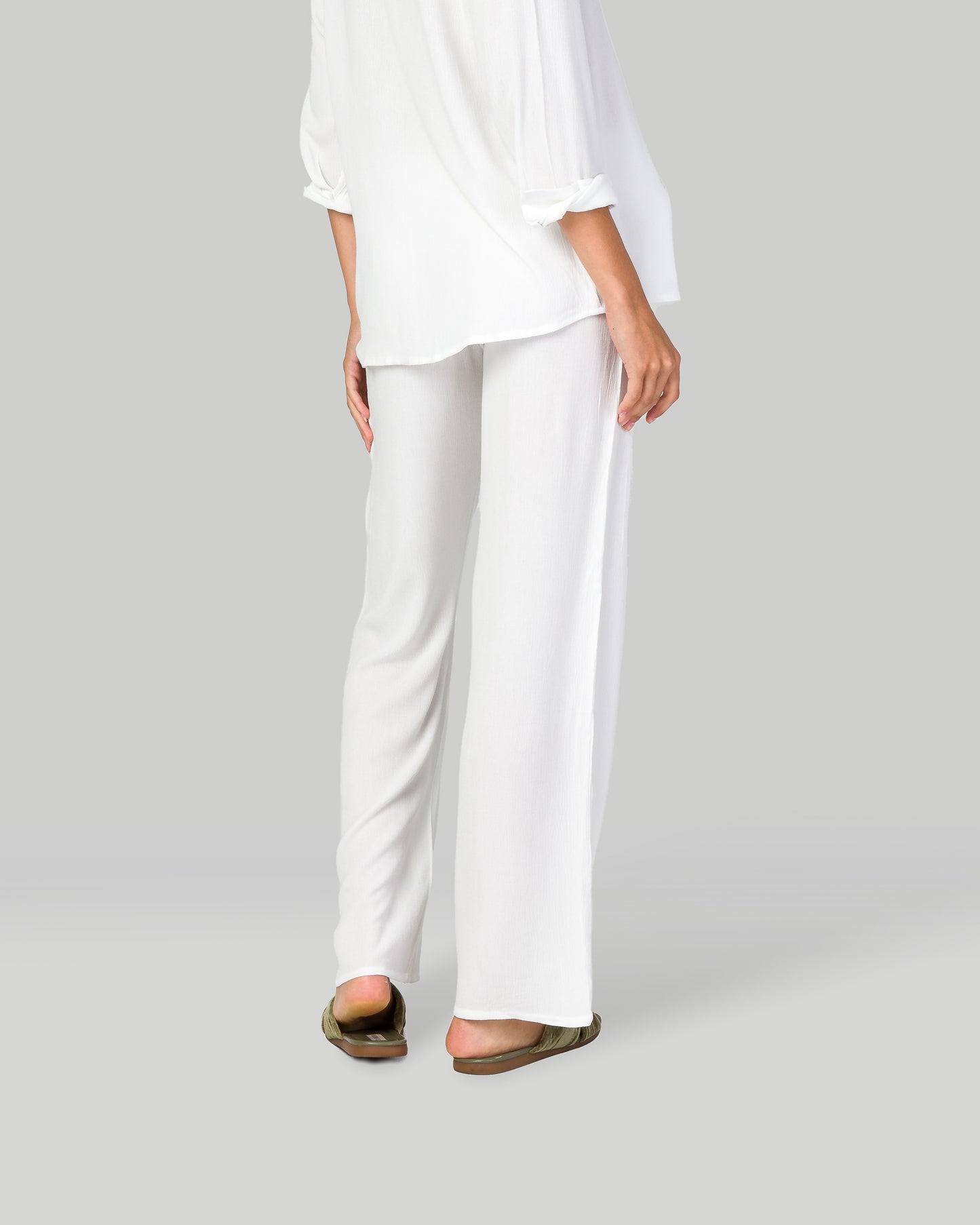 Flowy Wide Leg Pant - Off White