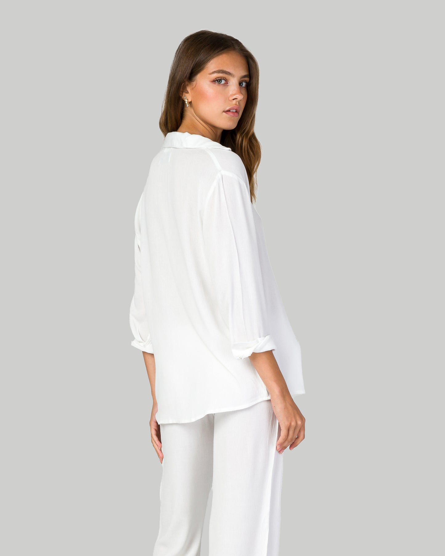 Flowy Oversized Shirt - Off White