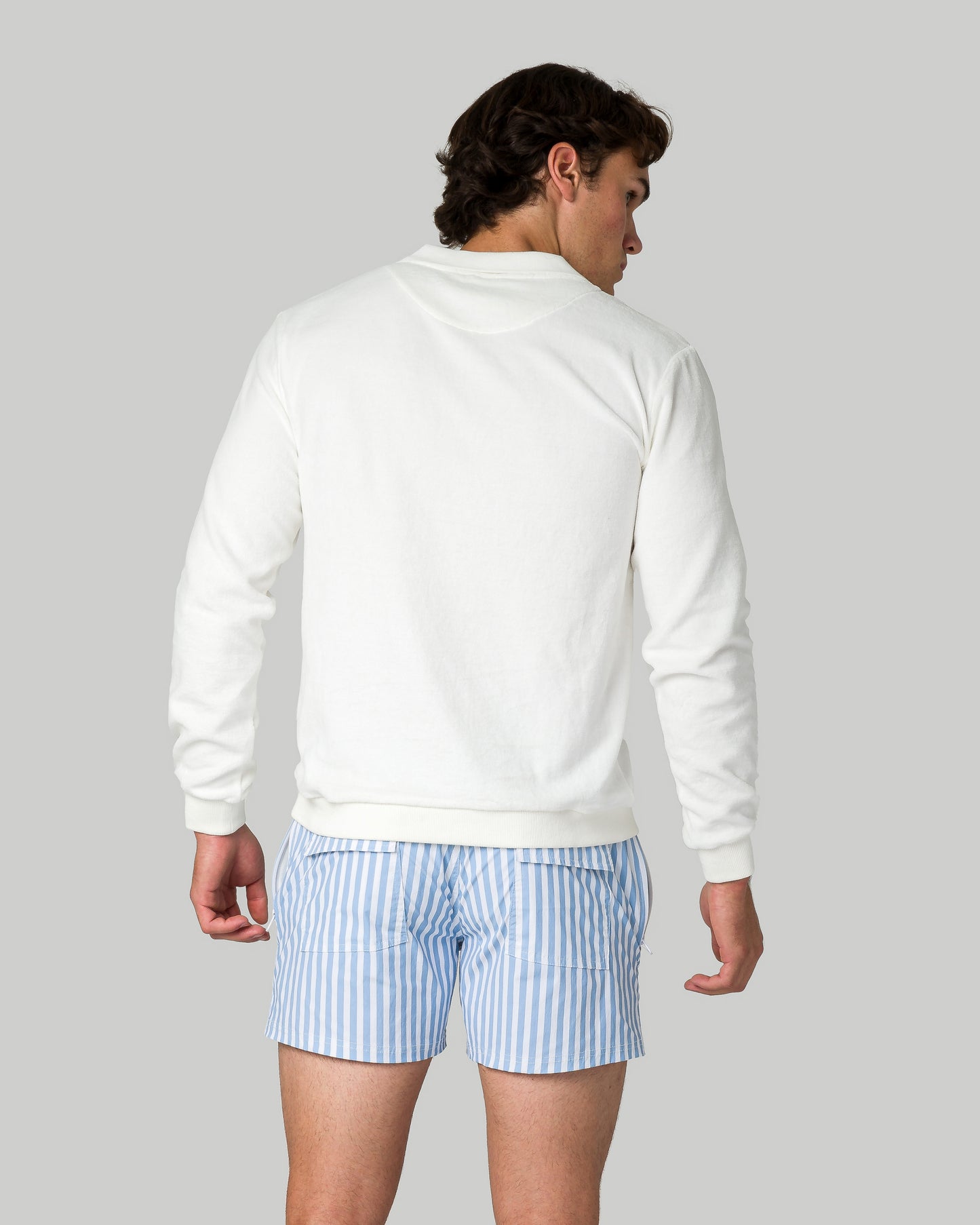 Super Soft Long Sleeve Polo - Off White