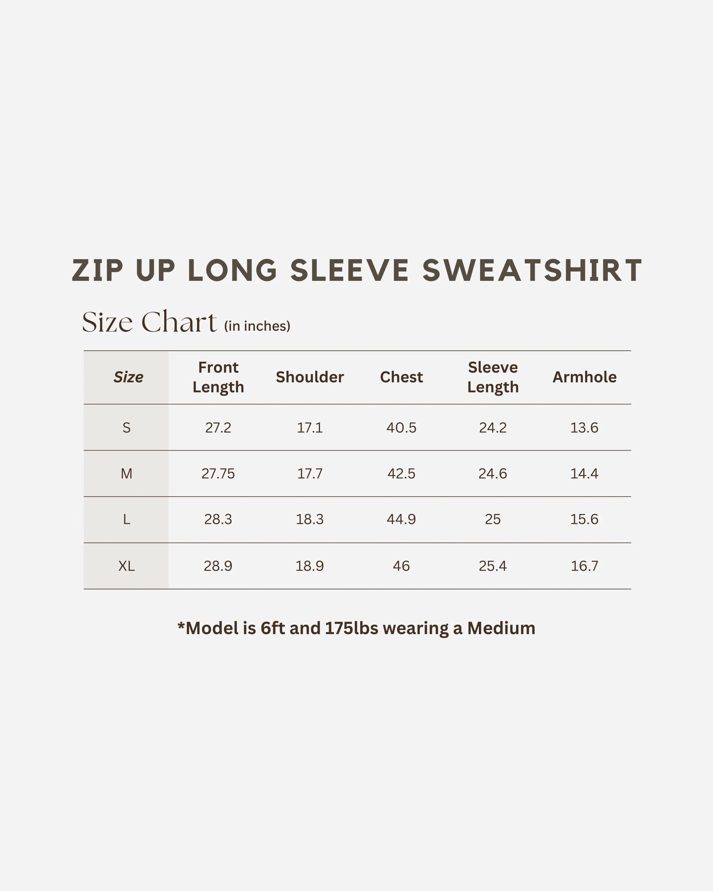 Zip Up Long Sleeve Sweatshirt - Black (SIZE DOWN)