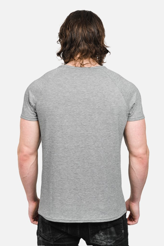 Raglan Tee (Heather Grey)