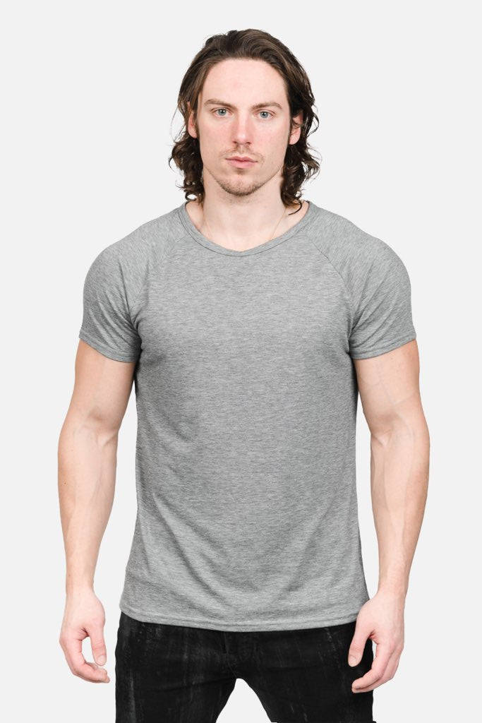 Raglan Tee (Heather Grey)