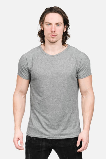 Raglan Tee (Heather Grey)