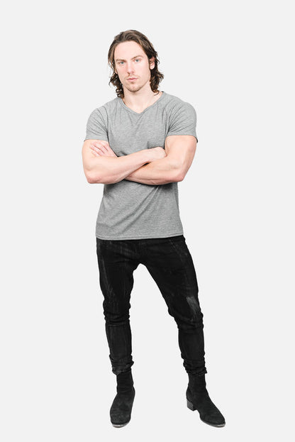 Raglan Tee (Heather Grey)