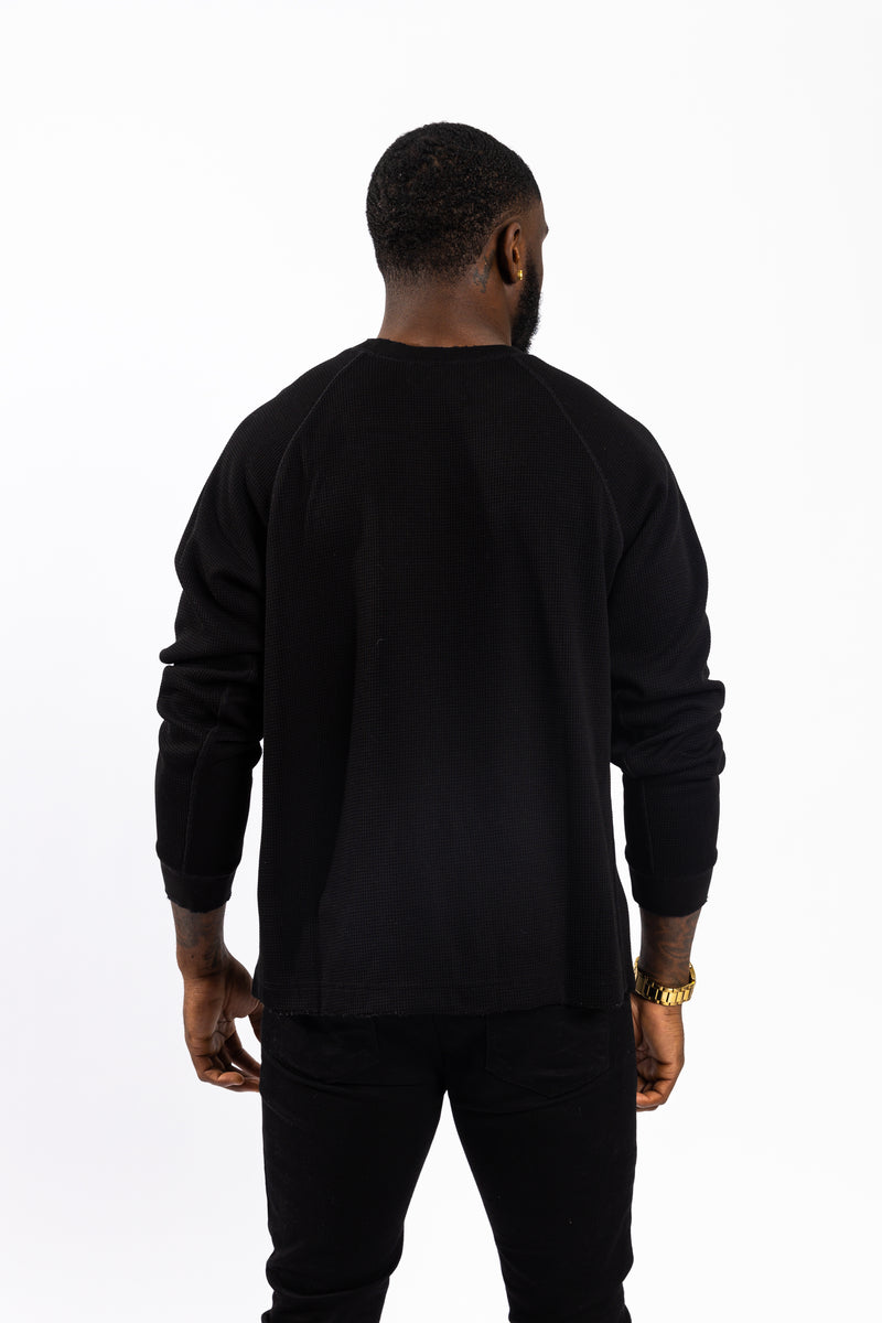Oversized Raglan Waffle LS