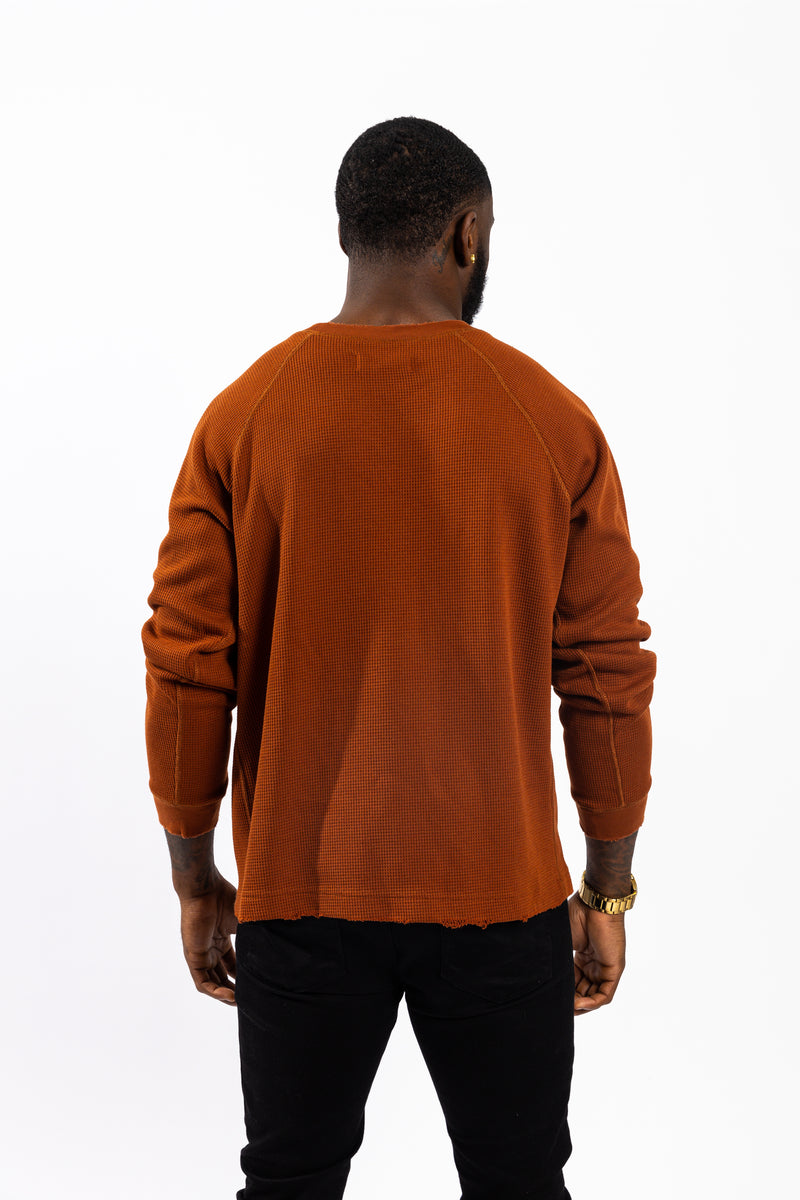 Oversized Raglan Waffle LS