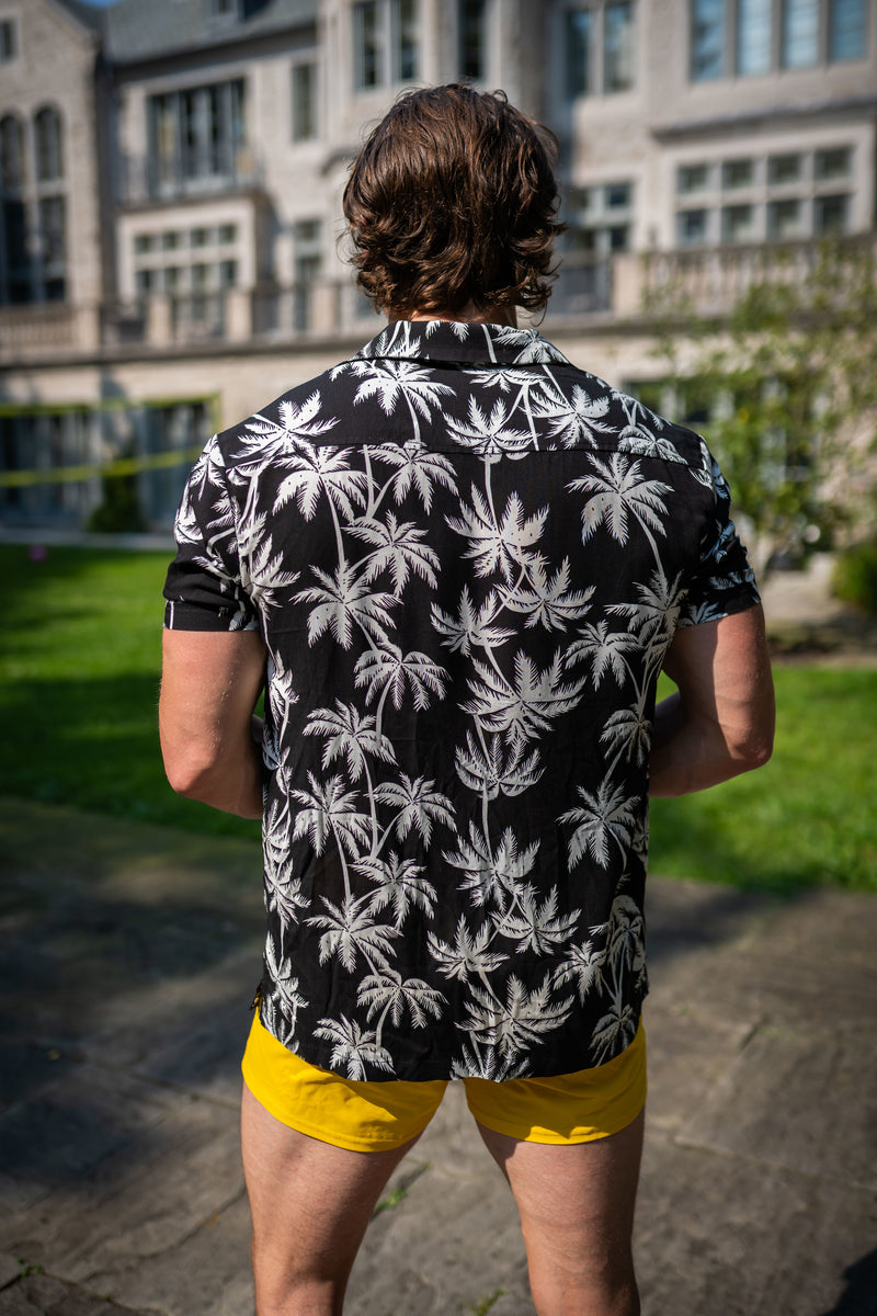 Palm Tree Resort Shirt (Black) – Kino Clothing